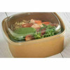 Sabert Lids for Square Kraft recyclable food bowl l000 / 750ml PAP54024