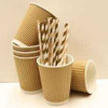 Ripple Kraft Paper Cup Hot [8oz] (a pack of 500)