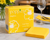 Poppies Yellow 2-Ply 4-Fold Napkins 33x33cm - Pack of 2000
