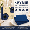 Poppies Navy Blue 2-Ply 4-Fold Napkins 40x40cm - Pack of 2000