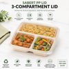 Sabert PUL51903PP Clear PP 3-Compartment Lid – Pack of 150