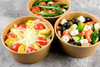 1000 cc Round Kraft Paper Food Container just Base for hot or cold Food (a pack of 300)
