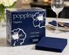 Poppies Navy Blue 2-Ply 4-Fold Napkins 33x33cm - Pack of 2000