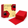Poppies Red 2-Ply 4-Fold Napkins 40x40cm - Pack of 2000