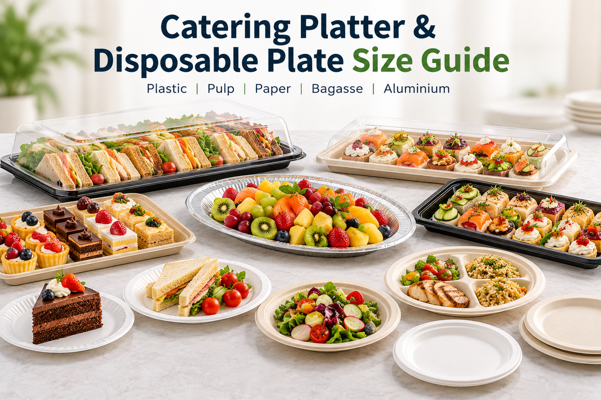 Catering Platter & Disposable Plate Size Guide
