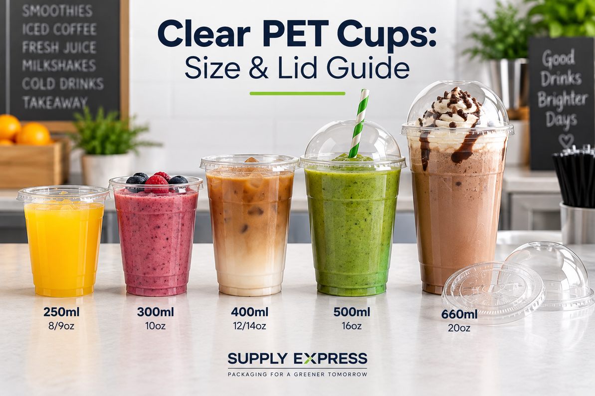 Clear PET Cups for Cold Drinks: Size & Lid Guide