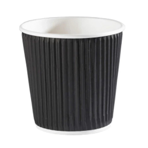 Ripple BLACK Thermal Cups Disposable ‚ 4oz Coffee Cups