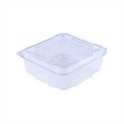 Somoplast [900] Clear Hinged Domed lid Square Container [750cc] (a pack of 400)