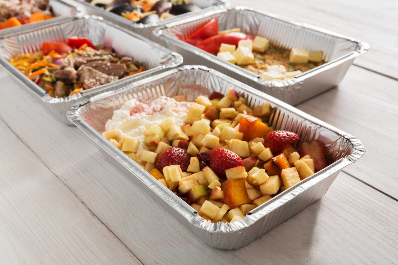 Half Deep Gastronorm Aluminium Foil Container [10x12x2.5 Inch] Just containers- Pack of 100  Supply Express