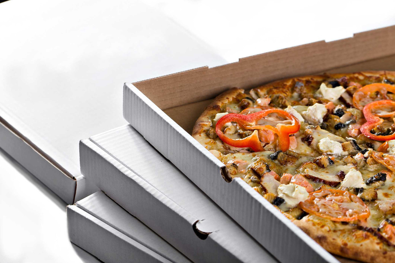 9-Inch Plain White Square Pizza Boxes (Pack of 100) | Supply Express  Supply Express