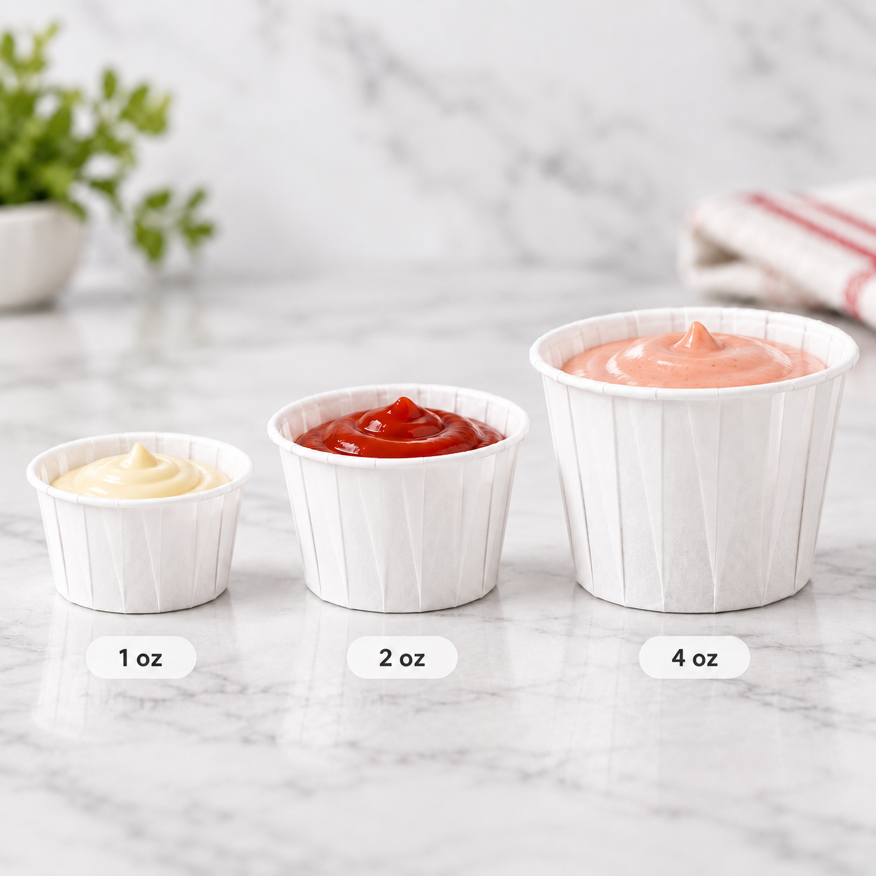 Paper Souffle Disposable 4oz Portion Cups F400 ‚ 5000pcs