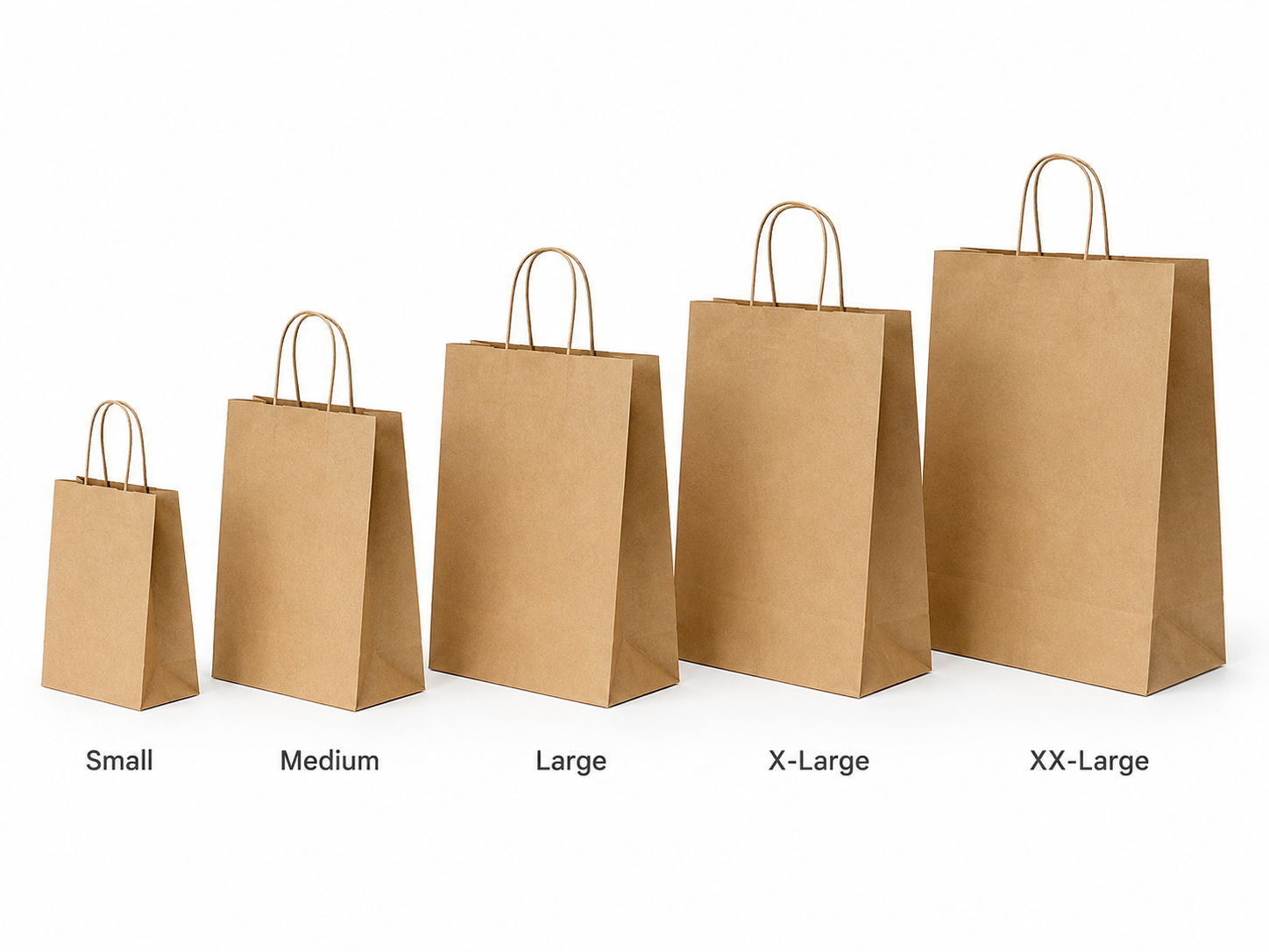 X-Large Wide Twisted Handle Kraft Paper Carrier Bags - Pack of 250