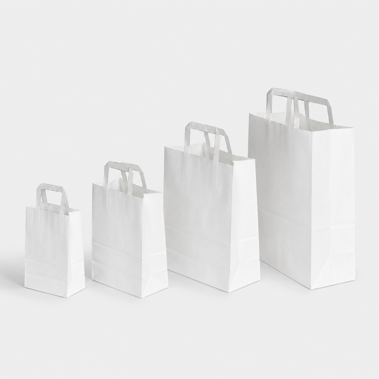 X-Large White Takeaway Paper SOS Carrier Bags - Pack of 250