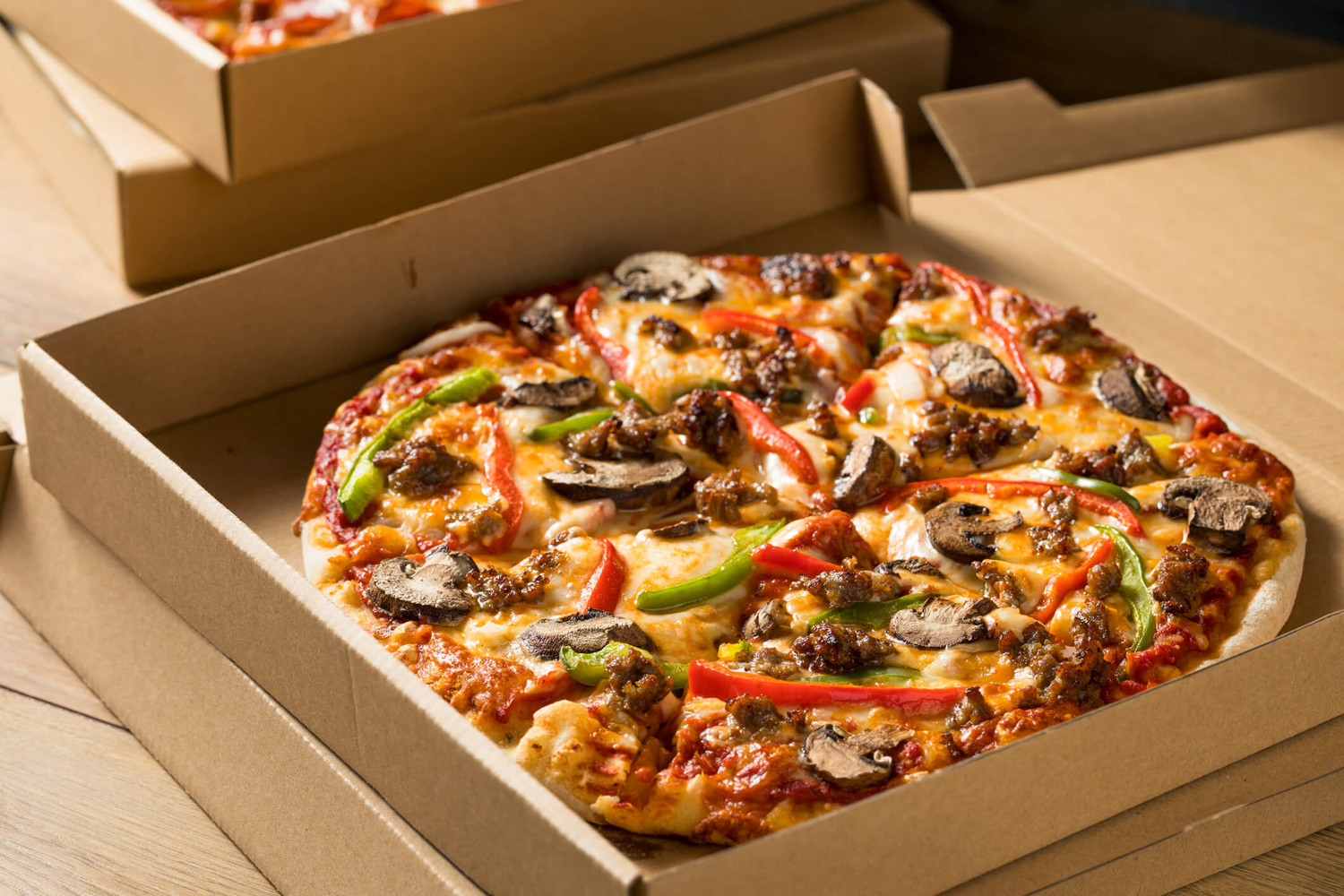 7 Inch Plain Brown Pizza Boxes (Pack of 100)
