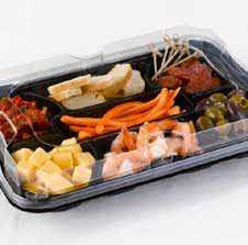 Sabert COMC935247G25C , Gourmet 7 Compartment Platters & Lids 35x24x7cm (Pack OF 25 Set)