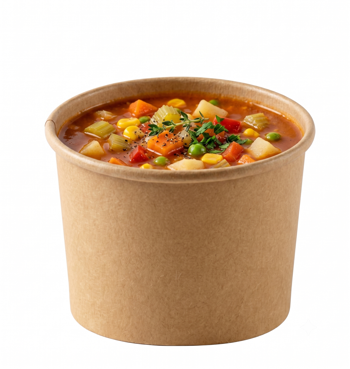 Dispo 32oz (946ml) Brown Kraft Soup Containers – Base Only, Pack of 500