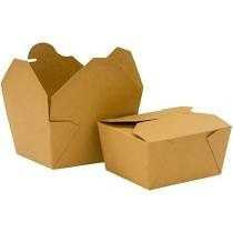 Leakproof Paper Meal Box No.1 26oz (750ml) Brown, biodegradable [120x108x65mm] (a pack of 200)  Supply Express