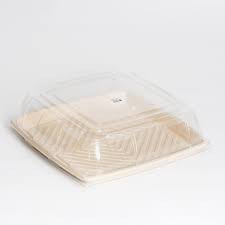 Sabert DOMED LID - for Square Pulp Plat 16 inche. [PUL52916F025] 9cm hight. Lids Only - Pack of 25