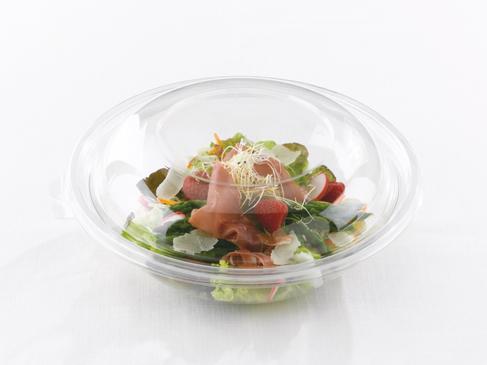 Sabert BOW12080 rPET Round Salad Bowl Clear 2250ML(pack of 50)