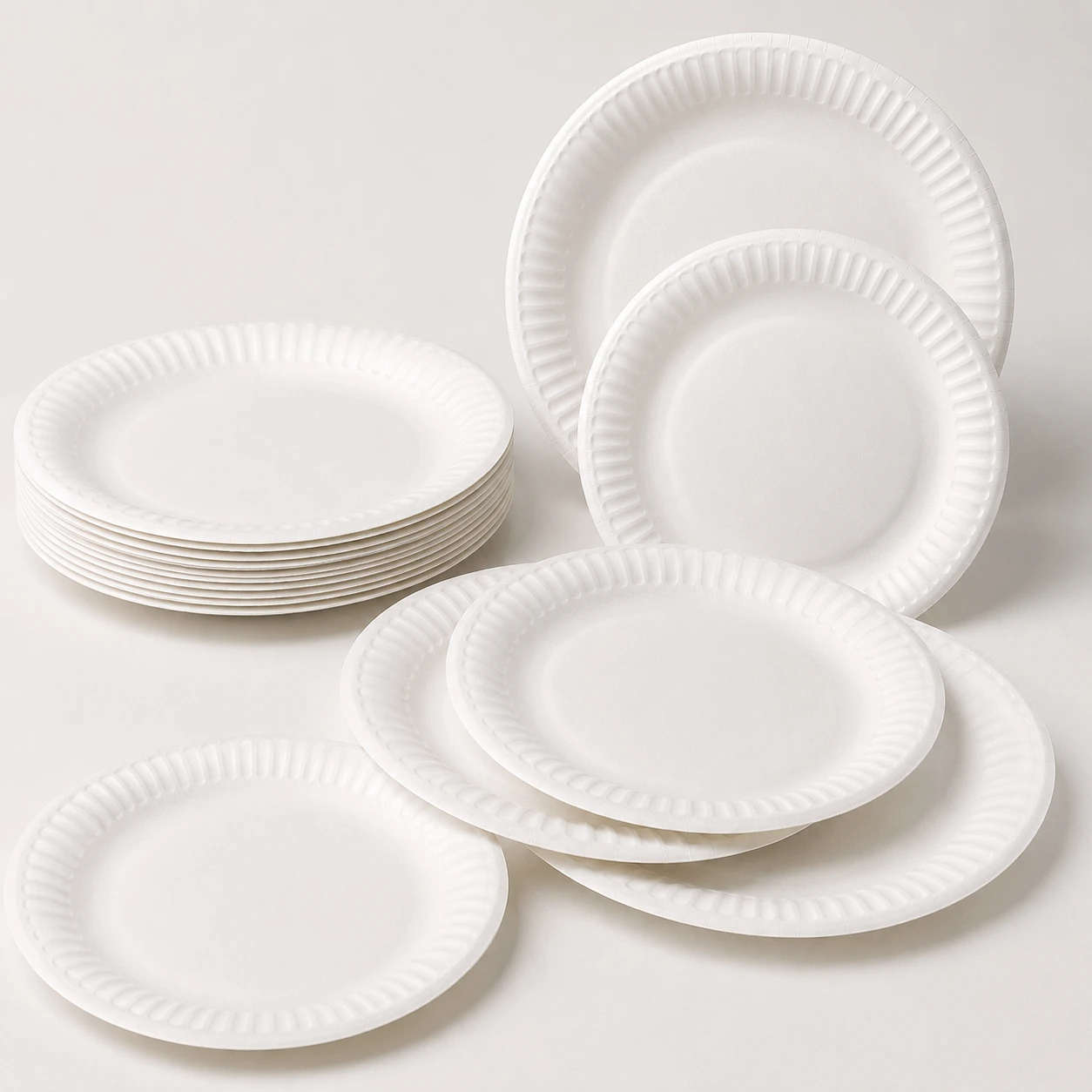 White Paper Plates 6 Inch (15cm) – Pack of 1000