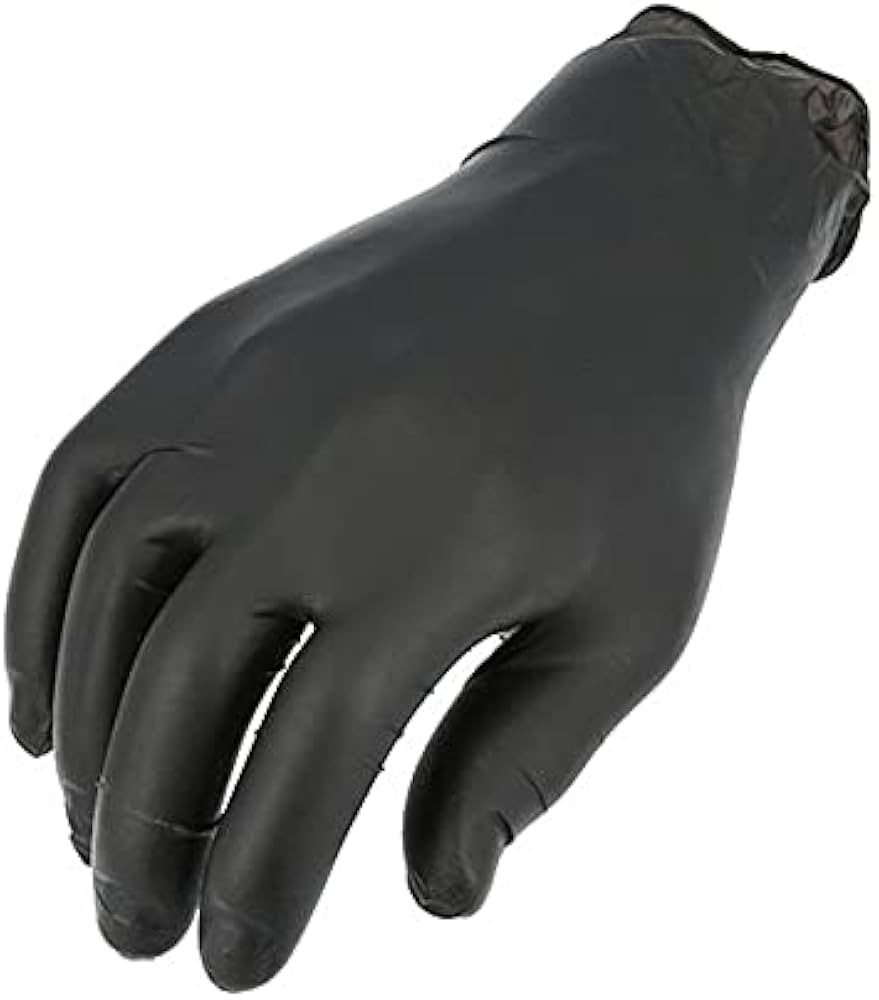Black Nitrile Glove Latex Powder Free Med (10 packs of 100)