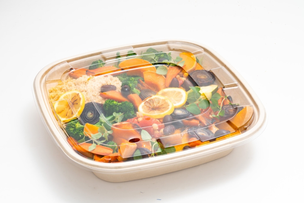 Sabert Square Pulp Catering Bowl 3500ml [PUL42111200]- Pack of 50