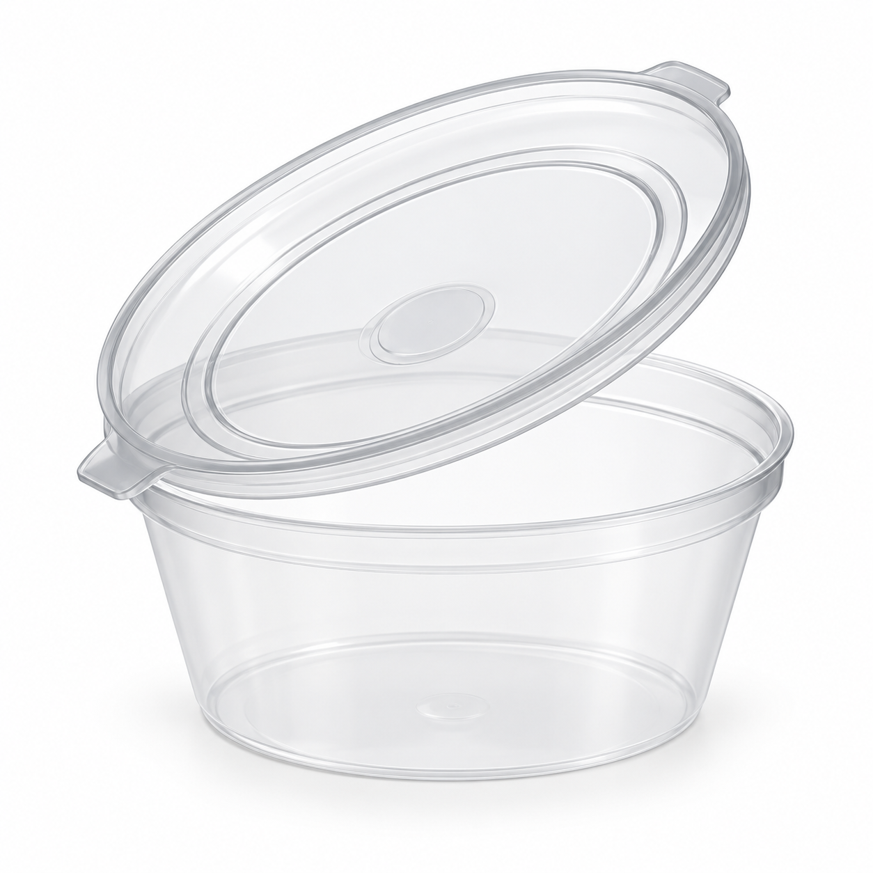Clear 2oz Plastic Hinged Sauce Pots - Pack of 1000