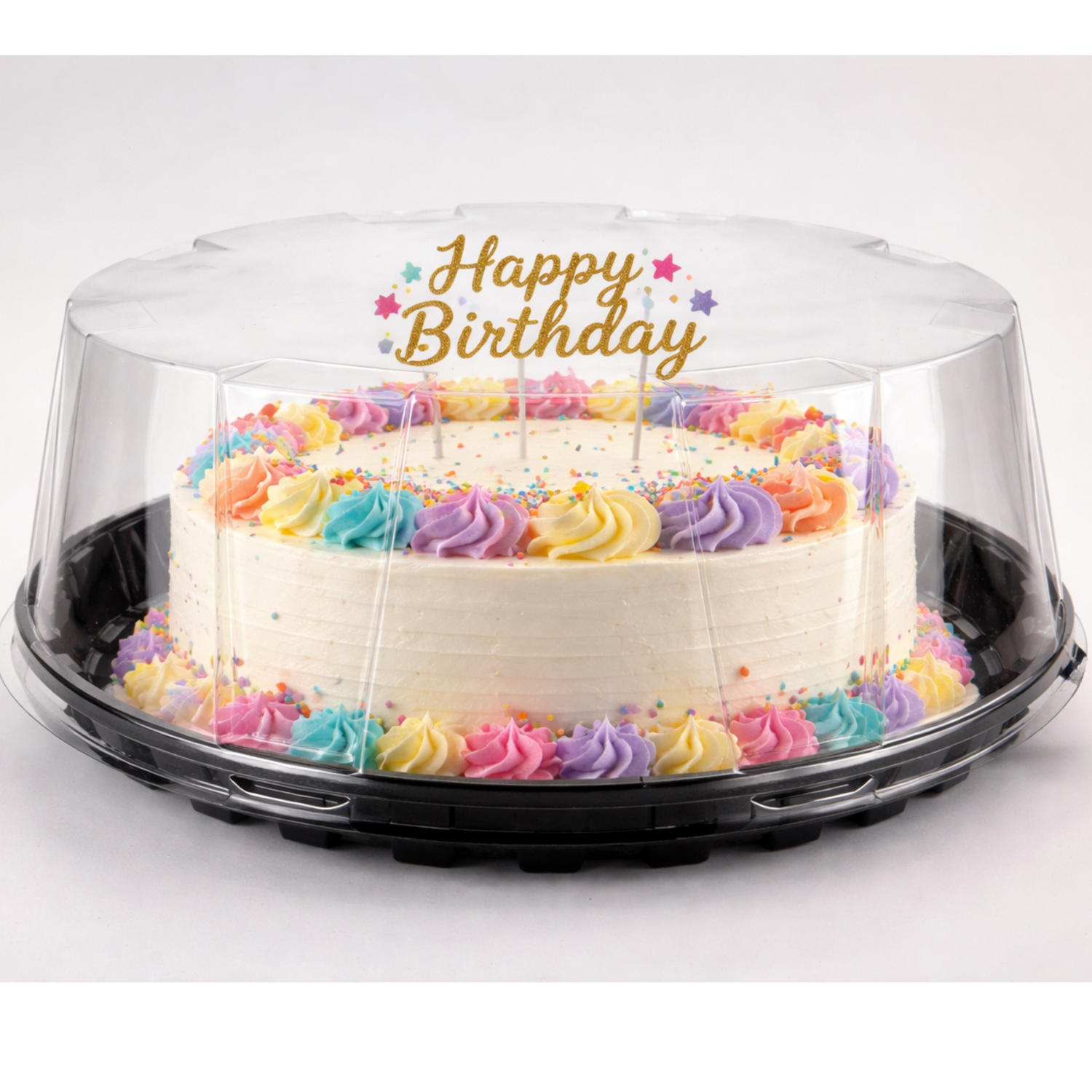 GPI Actipack 22DXN30 Black Cake Base 8.5 inch (Pack of 180)