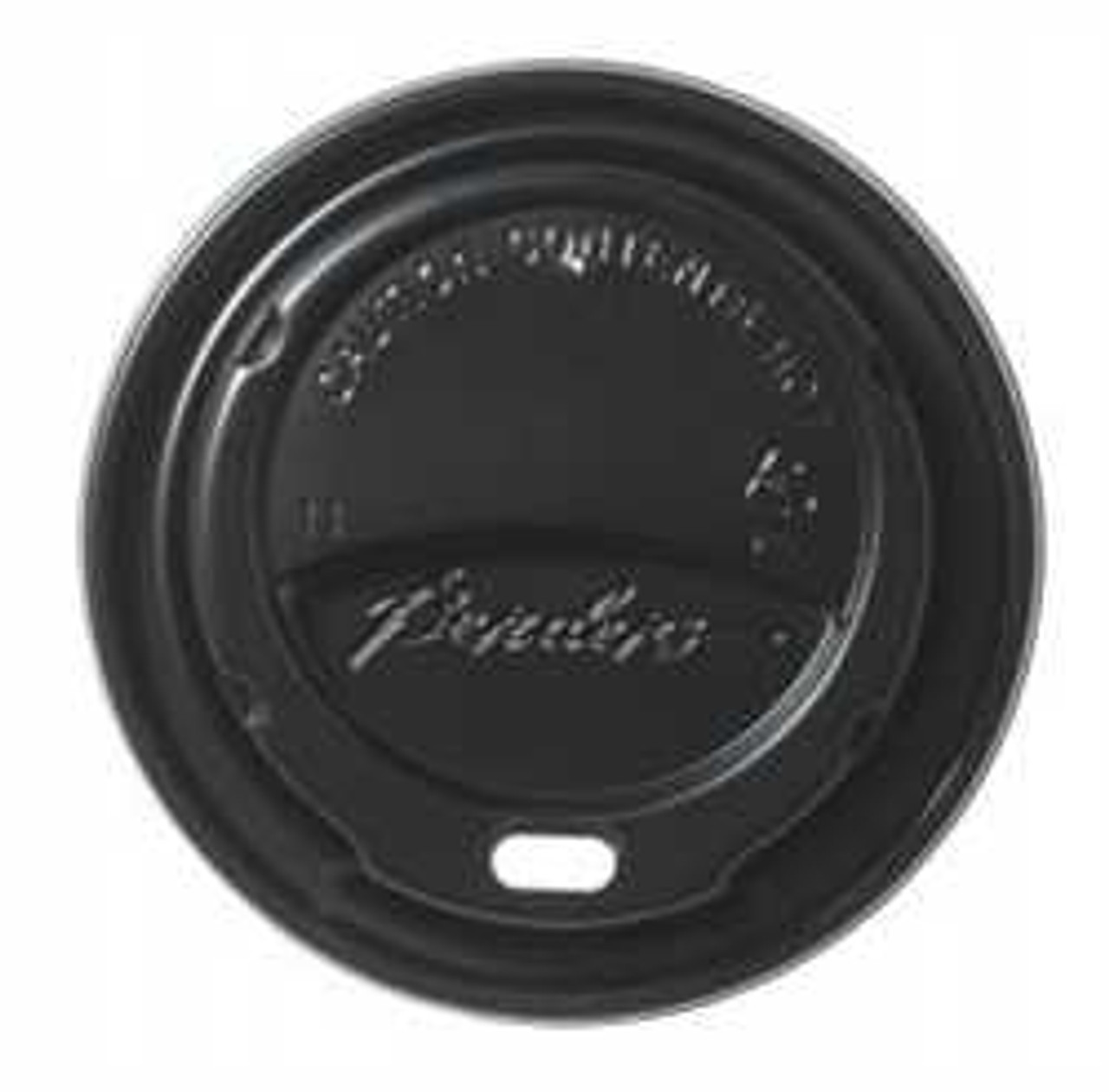 Hippo Hot Plastic Black Domed Lid (12oz & 16oz) - Pack of 1000