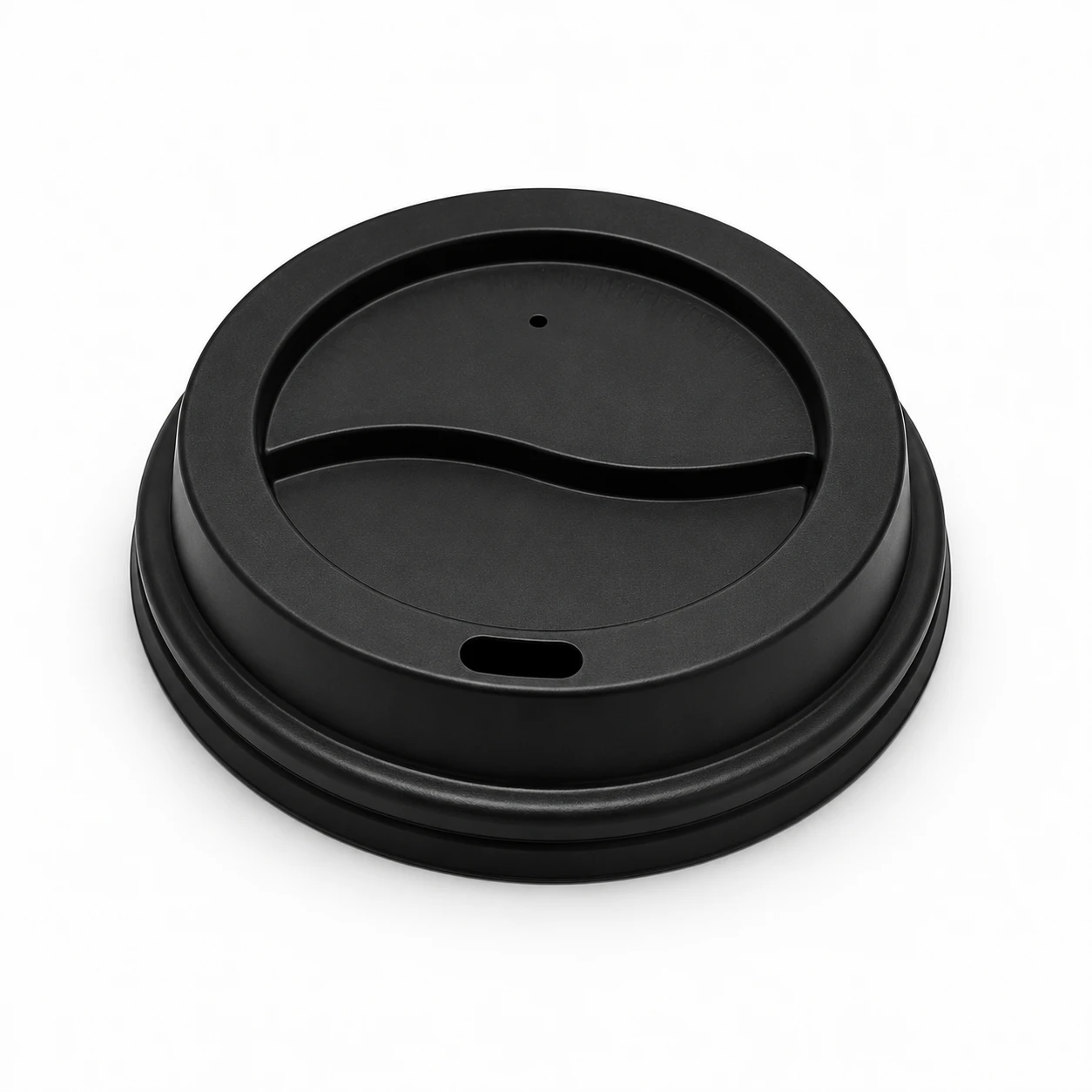 Black Domed Sip-Through Lids for 8oz, 9oz, 10oz Cups (1000pk)
