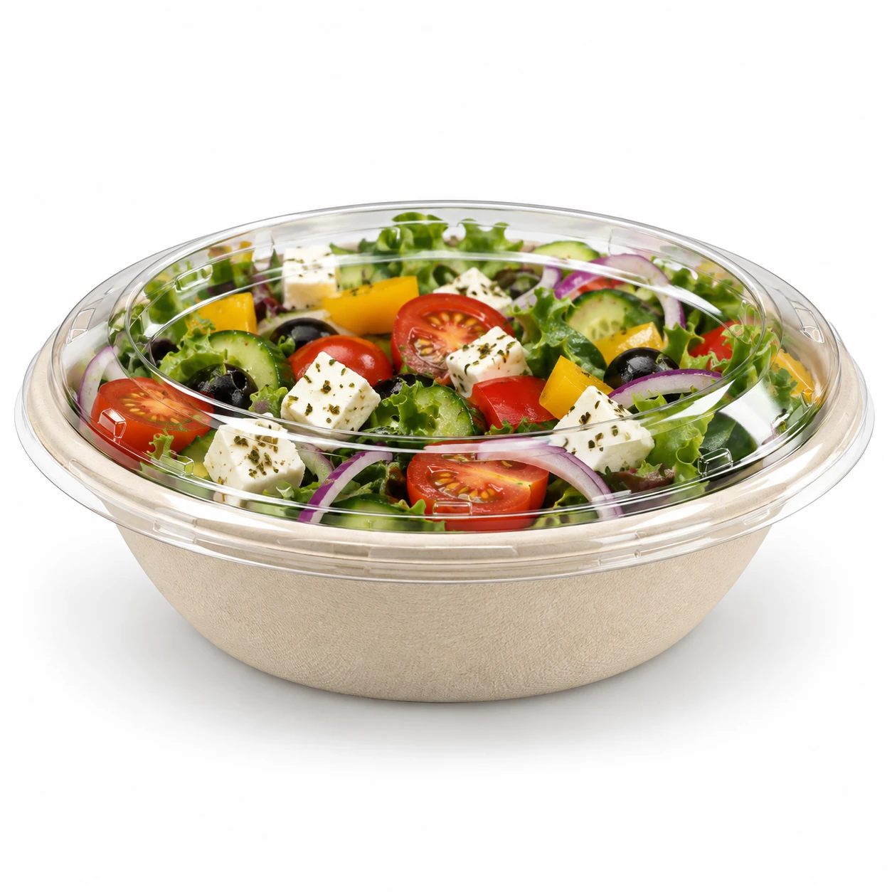 Sabert Domed RPET LID for Wide Round Bowls PUL529320 - Pack of 150