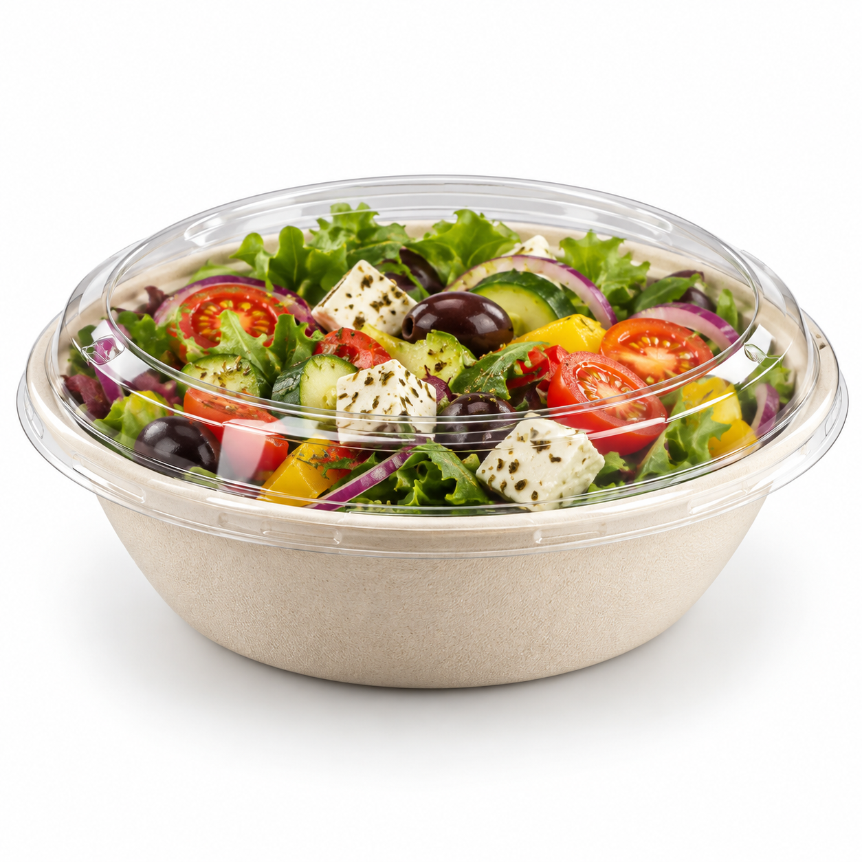 Sabert Domed RPET LID for Wide Round Bowls PUL529320 - Pack of 150