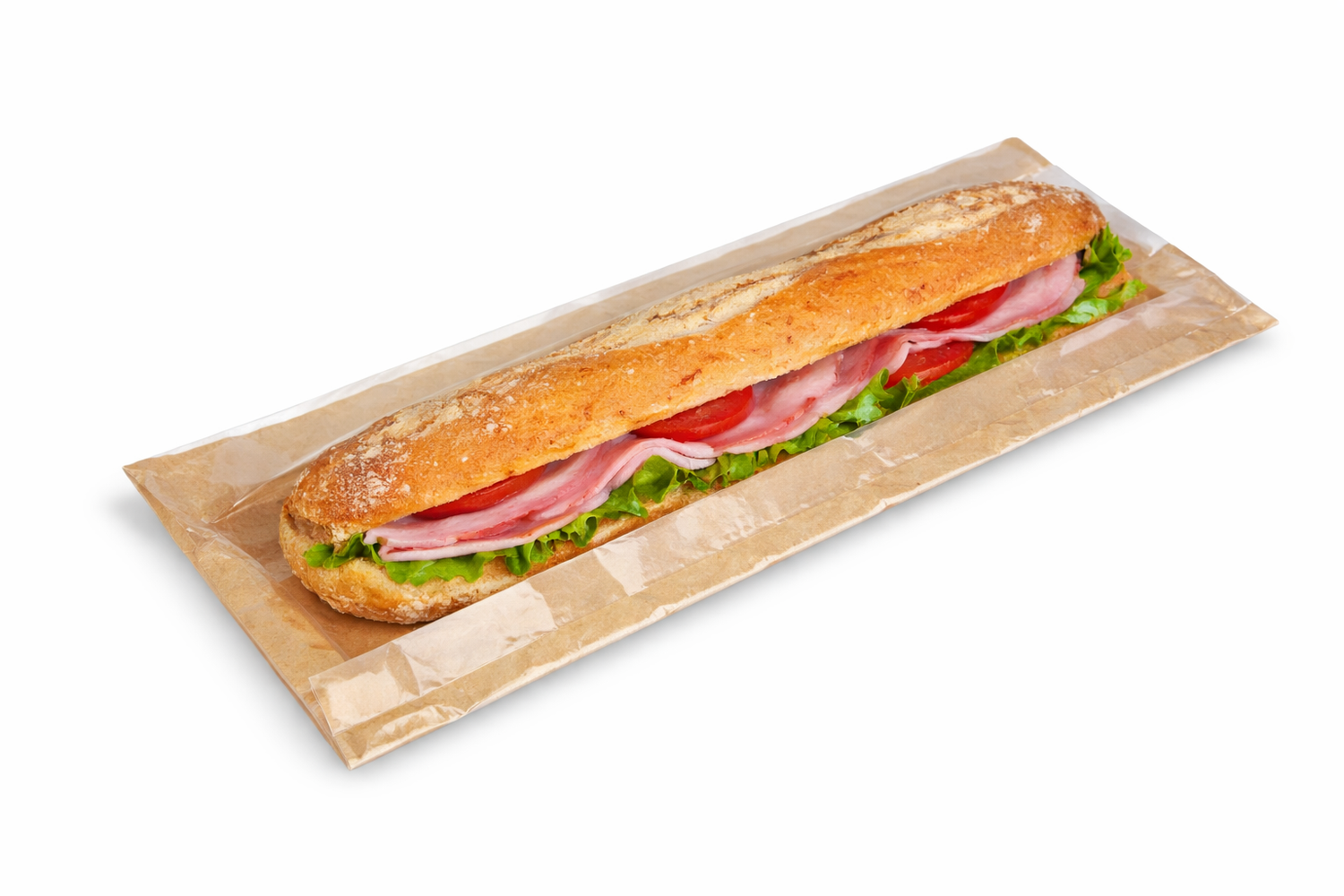 Brown Paper Film Fronted Bag (100x150x350mm) - Pack of 1000
