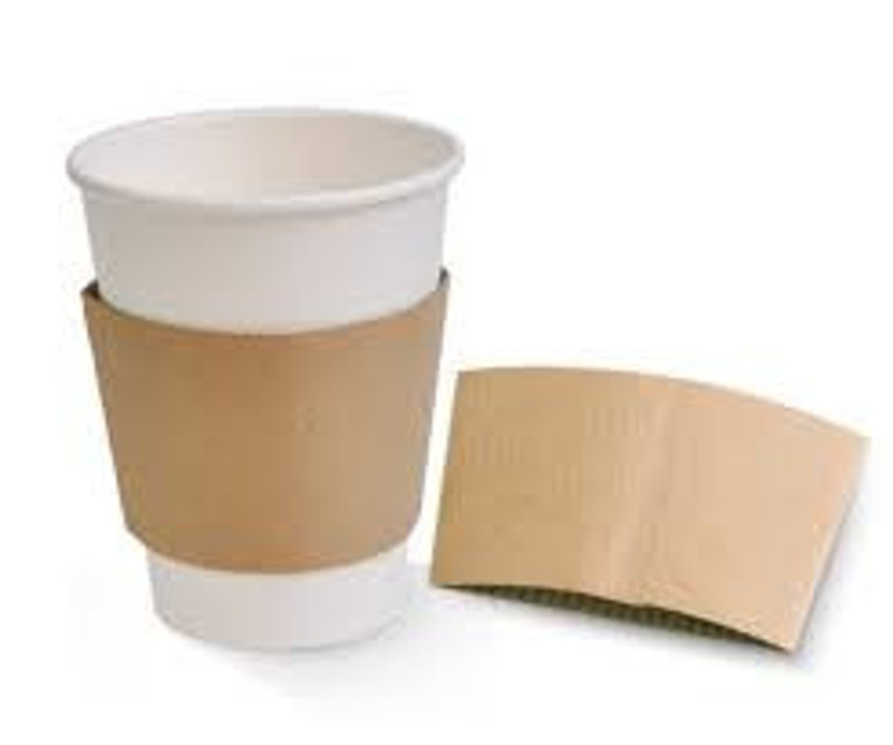 Kraft Plain Eco-Friendly Cup Sleeves 8/10 oz - Pack of 1000