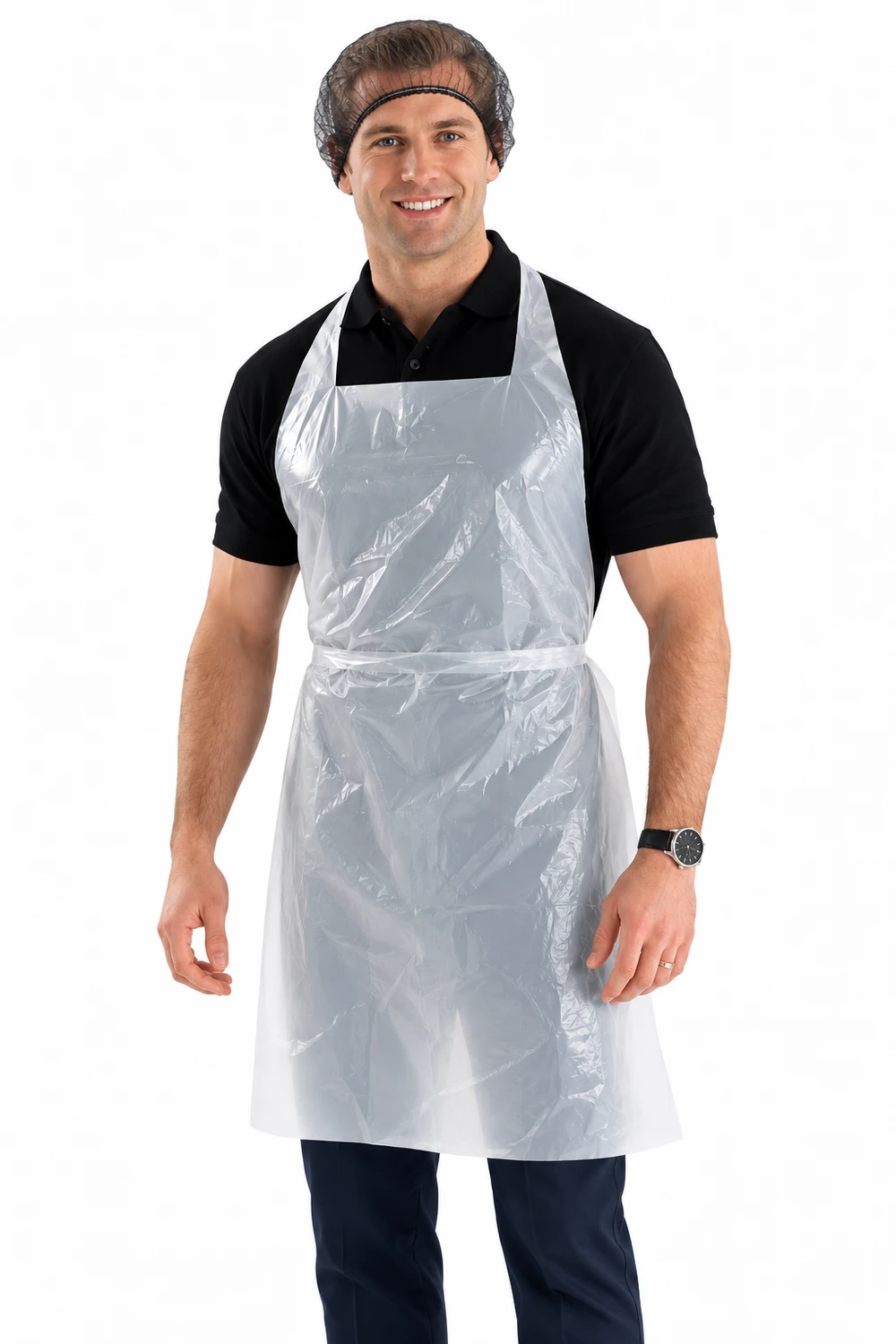 Plastic White Apron Bulk - Pack of 1000
