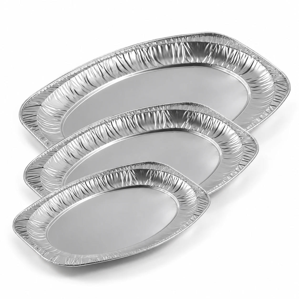 14 Inch Oval Aluminium Platter - Pack of 100