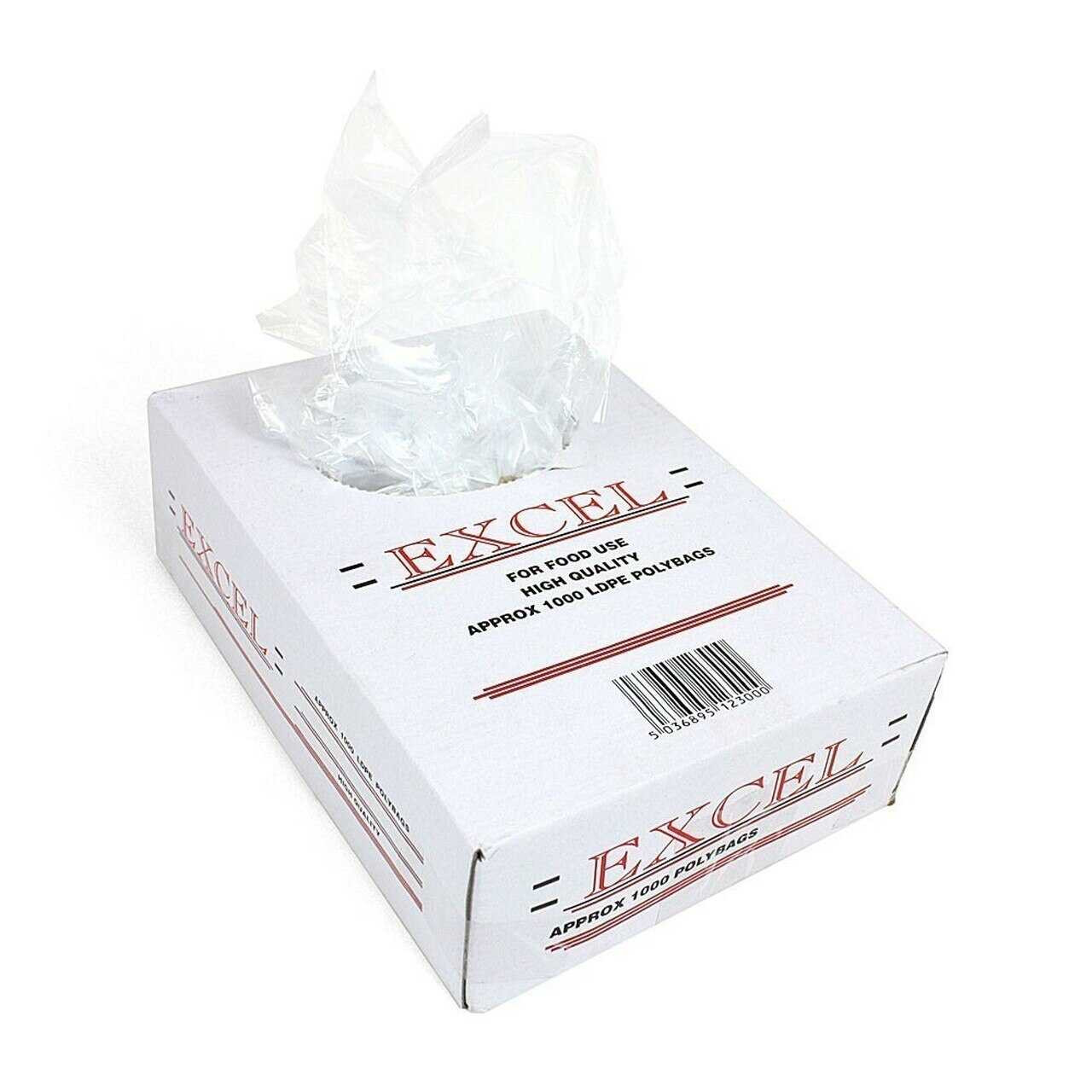 Excel Polythene Clear Bag 10x15inch 200G - Pack of 1000