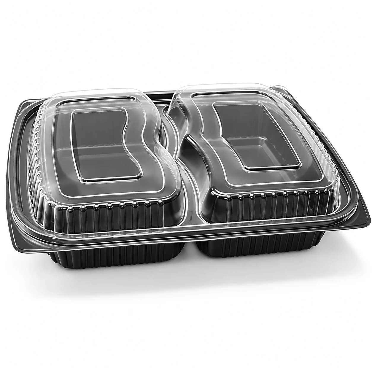Somoplast Clear 2 Compartment Microwavable Lid 821/825 - Pack of 260 Lids