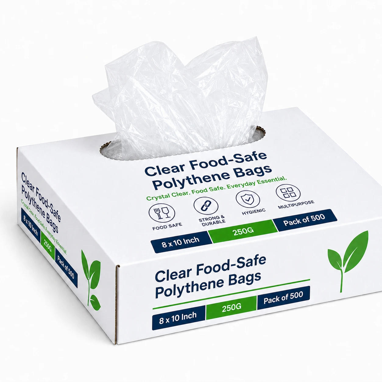 Excel Polythene Clear Bag 10x12inch 500G - Pack of 1000