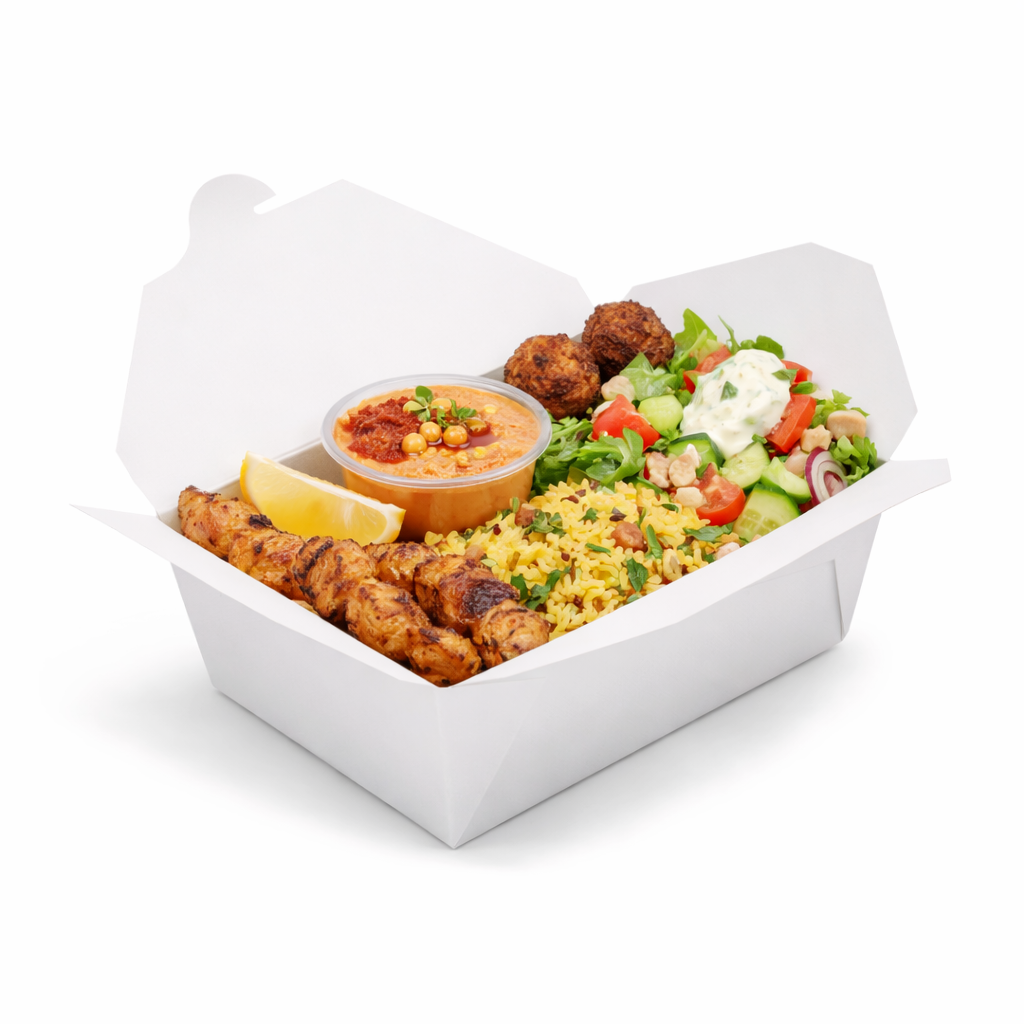 No.2 White Leakproof Paper Meal box 51oz/1450ml (pack of 180)