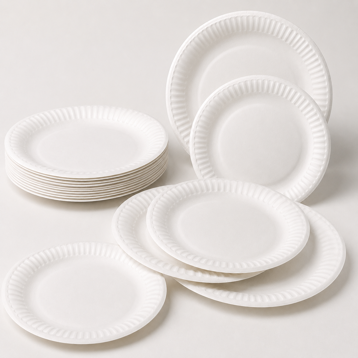 Disposable takeaway 6inch/15cm White Paper Plate - 1000pcs