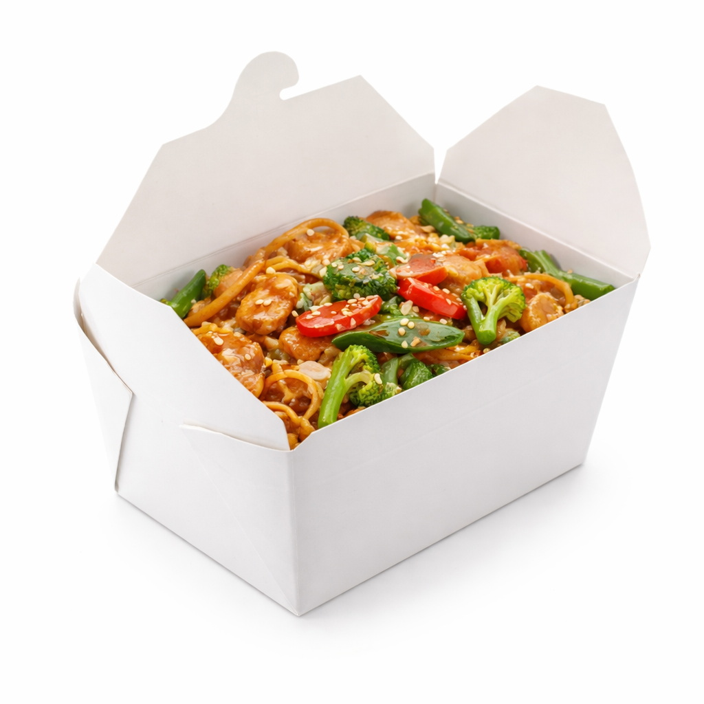No.6A White Cardboard Leakproof Meal box 25oz/710m (pack of 675pcs)l