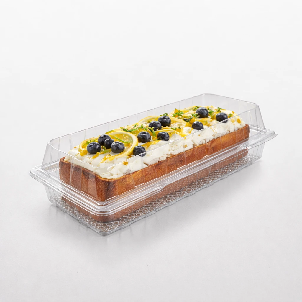 GPI B32H80 Patipack Clear Hinged Lid Bakery Container – Pack of 150