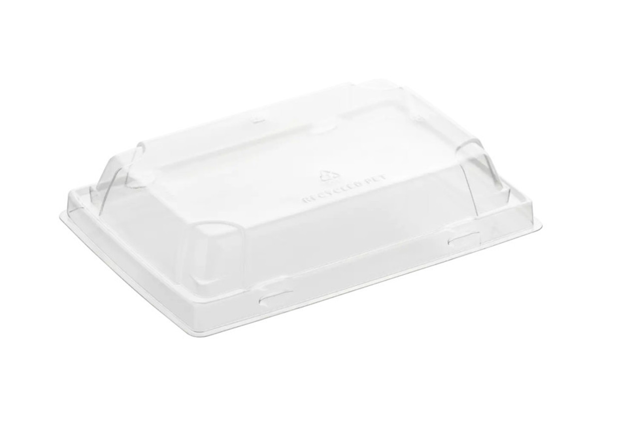 rPET Lid For Sabert Zen Kraft Sushi Tray 196X66mm(T02) - Pack of 400