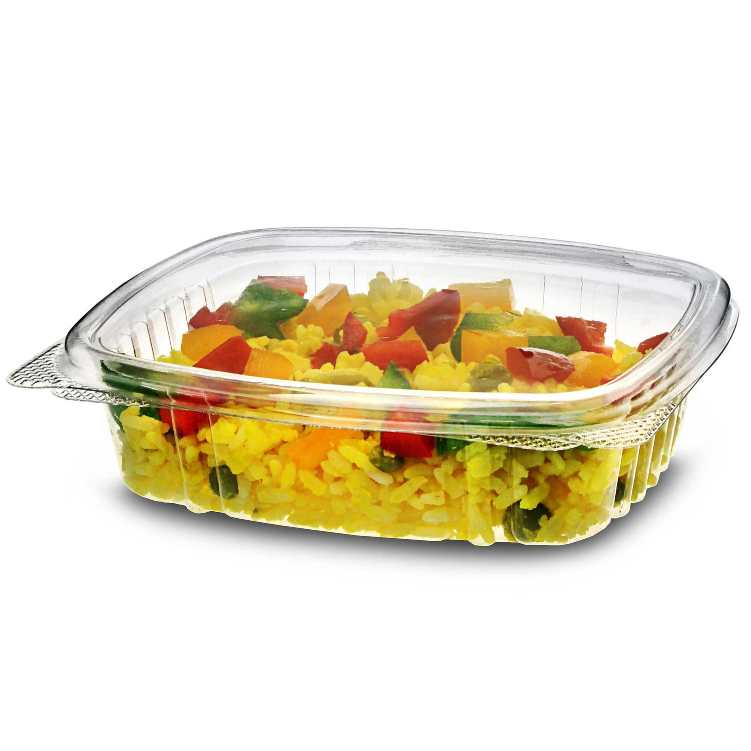 Somoplast [961] Clear Hinged Rect. Container [750cc] (a pack of 500)
