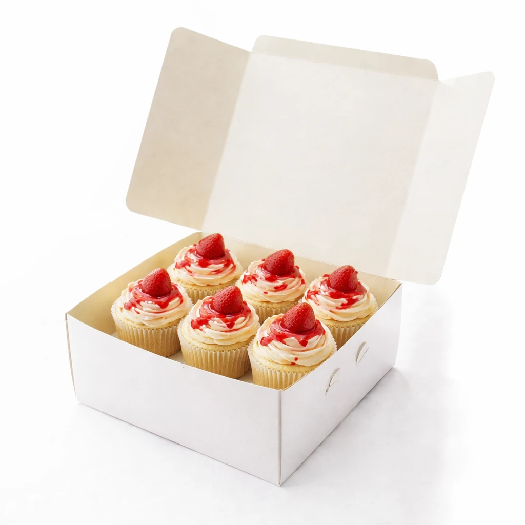 White Folding Cake Boxes 10x10x3 inches - Pack of 100 Boxes