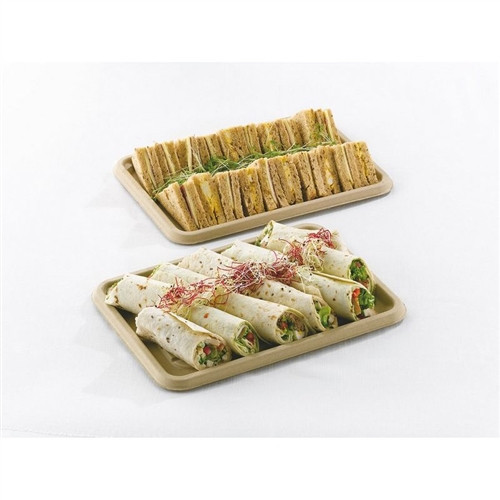 Sabert DOMED LID for Med Rect. Pulp Platter . DOM52314 (80mm) (a pack of 50)  Supply Express