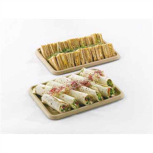Sabert Medium Rect. Pulp Platter PUL00314 (350 x 240mm) (a pack of 150)