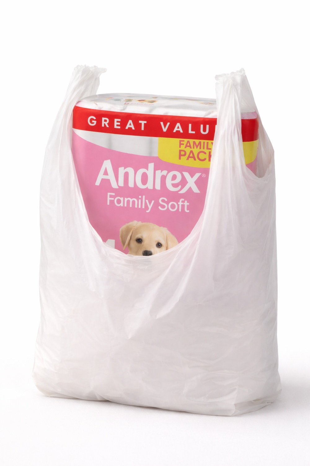 Extra Large Carrier Bag High Density 18x25x32inch (500 Bags)