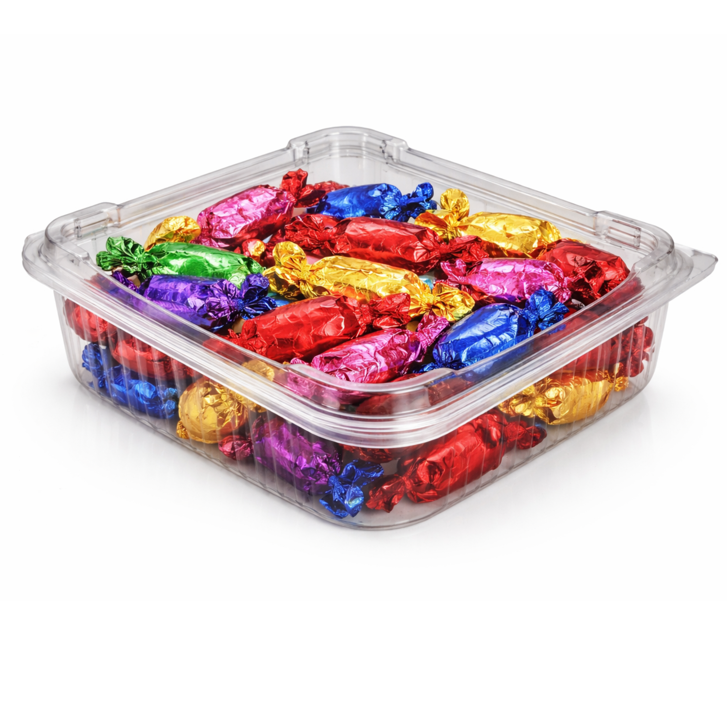 Somoplast 901 Clear Hinged Domed Square Container 1000cc (Pack of 400)